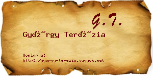 György Terézia névjegykártya