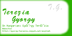 terezia gyorgy business card